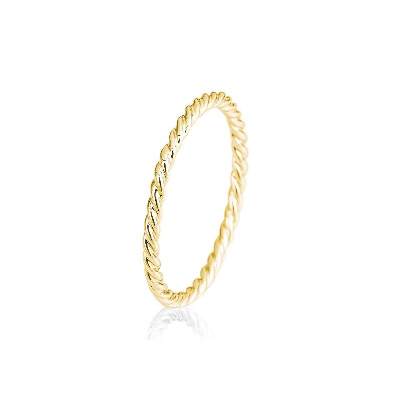 Memory Ring Turned Gelbgold